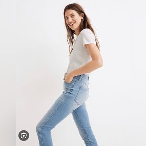 Madewell 10" High Rise Skinny Crop Bradfield Wash Jeans 25